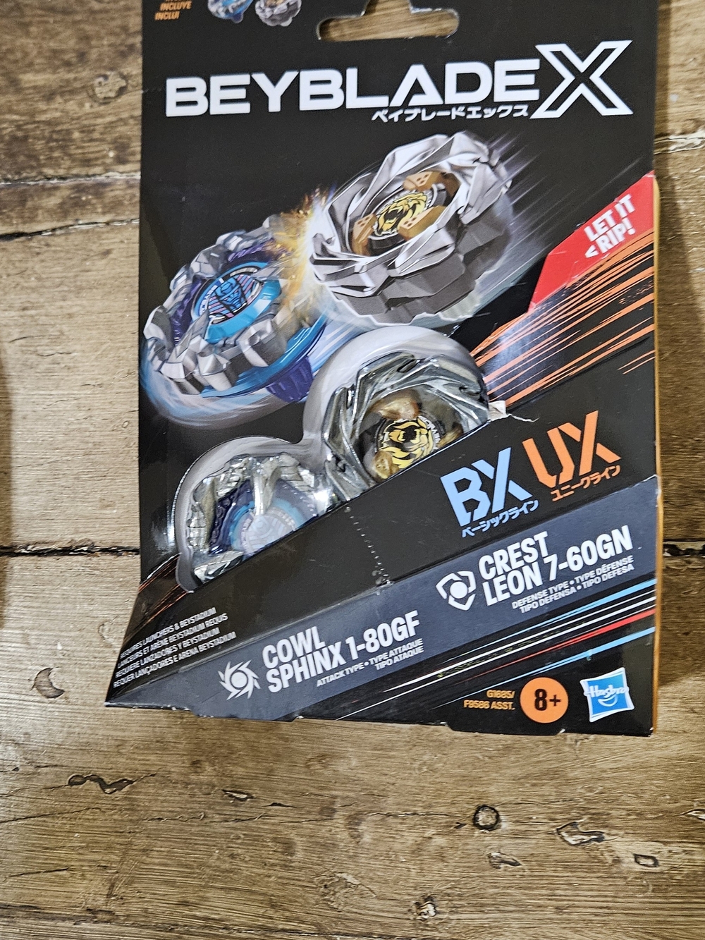 Hasbro Beyblade Two-Pack Cowl Sphink 1-80GF & Crest Leon 7-60GN